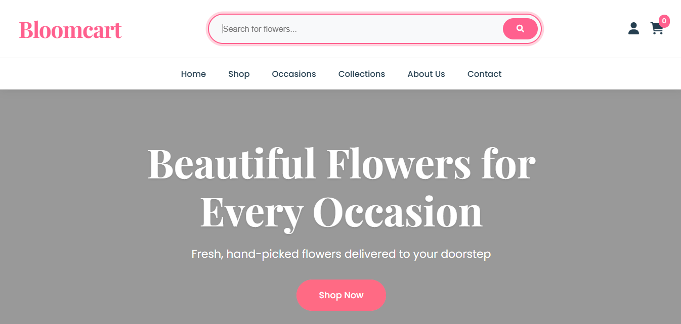 BloomCart Homepage